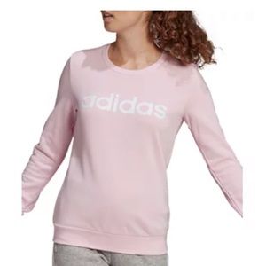 Pink adidas crew neck